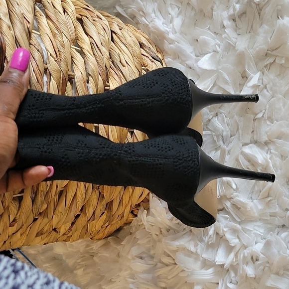 Charles by charles david peep toe socks heeled boots - Picture 3 of 11